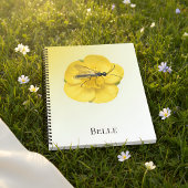 Elegant Yellow Floral Notebook Notizblock