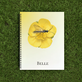 Elegant Yellow Floral Notebook Notizblock