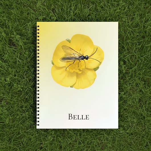 Elegant Yellow Floral Notebook Notizblock