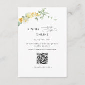 Elegant Yellow Floral UAWG Online, QR Code Begleitkarte (Vorderseite)