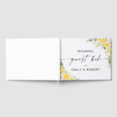 Elegant Yellow Floral Wedding Guest Book Gästebuch (Voll)