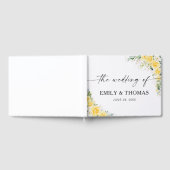 Elegant Yellow Floral Wedding Guest Book Gästebuch (Voll)