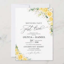 Elegant Yellow Floral Wedding Invitation Einladung
