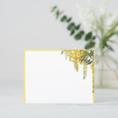 Elegant Yellow Flowers Botanical Postcard Postkarte (Stehend Vorderseite)