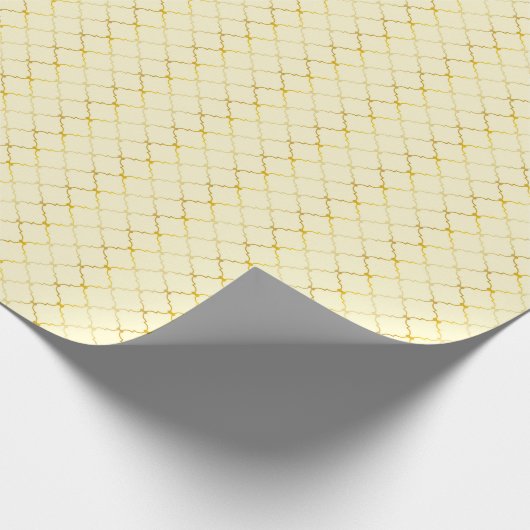 Elegant Yellow Grid Geschenkpapier (Ecke)