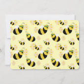 Elegant Yellow Honeycomb Mommy to Bee Baby Shower Einladung (Rückseite)