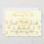 Elegant Yellow Honeycomb Mommy to Bee Baby Shower Einladung (Vorderseite)