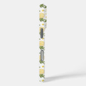 Elegant Yellow Hydragea Floral Monogram Case-Mate iPhone Hülle (Rückseite / Rechts)