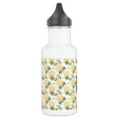 Elegant Yellow Hydragea Floral Monogram Edelstahlflasche (Links)
