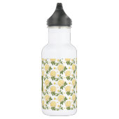 Elegant Yellow Hydragea Floral Monogram Edelstahlflasche (Rechts)