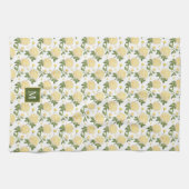Elegant Yellow Hydragea Floral Monogram Geschirrtuch (Horizontal)