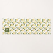 Elegant Yellow Hydragea Floral Monogram Yogamatte (Vorderseite (Horizontal))