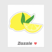 Elegant Yellow Lemon Aufkleber (Blatt)