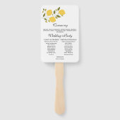Elegant Yellow Lemon Wedding Program Fächer (Rückseite)