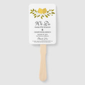 Elegant Yellow Lemon Wedding Program Fächer (Vorderseite)