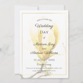 Elegant Yellow Magnolia Wedding Einladung (Vorderseite)