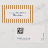 Elegant Yellow Old Money Visitenkarte (Vorne/Hinten)