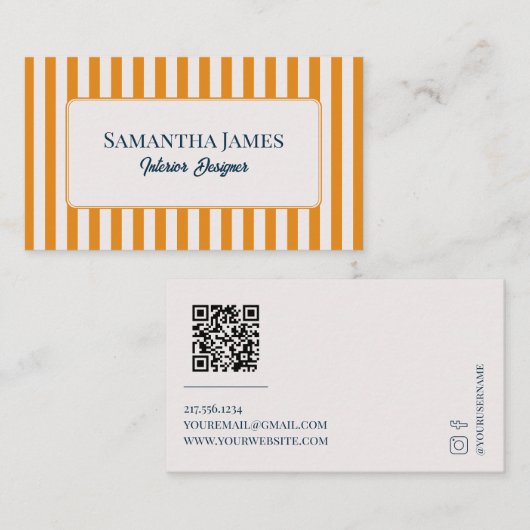 Elegant Yellow Old Money Visitenkarte (Vorne/Hinten)