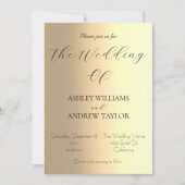 Elegant Yellow Ombre Muster Classic Wedding Einladung (Vorderseite)