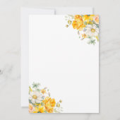 Elegant Yellow Peach Floral Wedding Einladung (Rückseite)