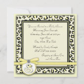 Elegant Yellow Rubber Duck Baby Shower Einladung (Rückseite)