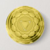Elegant Yellow Solar Chakra Zen Yoga Spiritual Button (Vorderseite)
