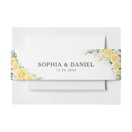 Elegant Yellow The Wedding Of Invitation Einladungsbanderole