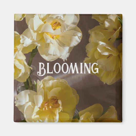 Elegant Yellow tulip Floral Art Magnet (Vorne)