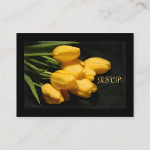 Elegant Yellow Tulip UAWG Wedding Card Begleitkarte
