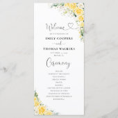 Elegant Yellow Wedding Program Programm (Vorderseite)