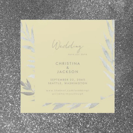 Elegant Yellow Wedding Save the Date Magneteinladung