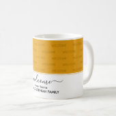 Elegant Yellow WELCOME FÜR UNSEREN ZUHAUSE Gast Kaffeetasse (VorderseiteRechts)