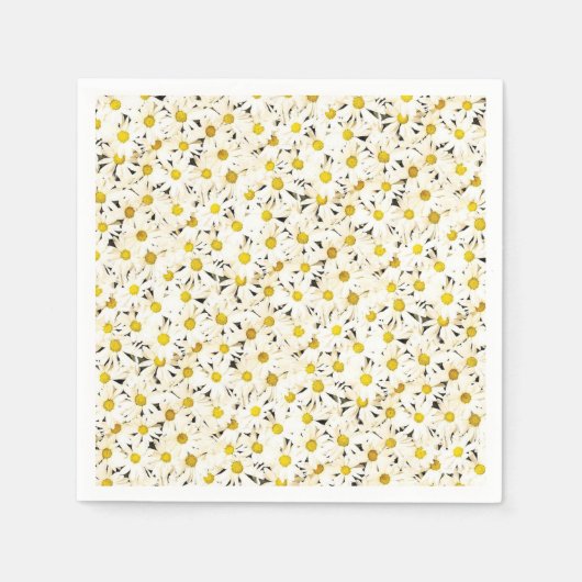 Elegant Yellow White Daisies Nature Template Serviette (Vorderseite)
