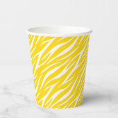 Elegant Yellow White Unisex Niedlich Trendy Zebra Pappbecher (Rückseite)