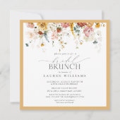 Elegant Yellow Wildblume Bridal Brunch Einladung (Vorderseite)