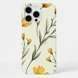 Elegant Yellow Wildflower Phone Case iPhone 16 Pro Max Hülle