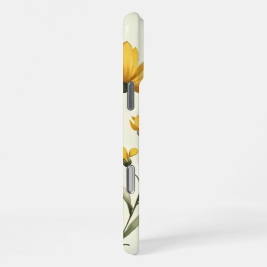 Elegant Yellow Wildflower Phone Case iPhone Hülle (Rechte Seite)