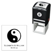 Elegant Yin Yang Symbol Liebe Wedding Names Date Permastempel (Beispiel)