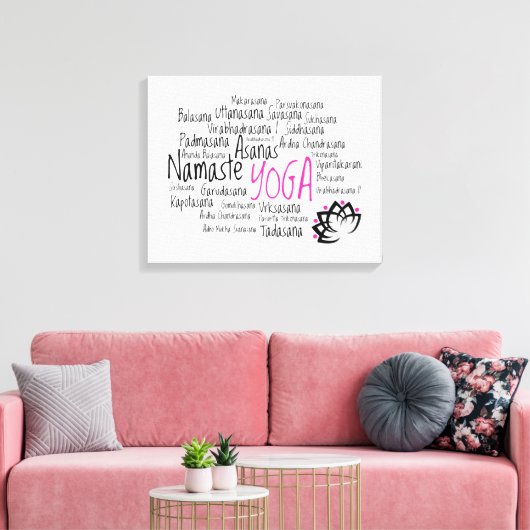 Elegant Yoga Deco Leinwanddruck (Insitu (Wohnzimmer))