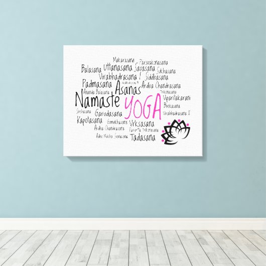 Elegant Yoga Deco Leinwanddruck (Insitu (Holzboden))