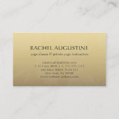 Elegant YOGA Instructor Black Gold Floral Mandala Visitenkarte (Rückseite)