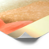 Elegant Yoga Instructor Blue Lotus Poster (Ecke)