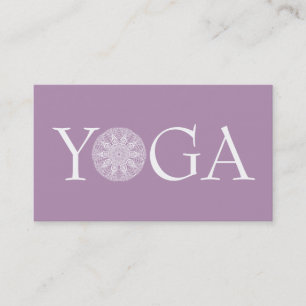 Elegant Yoga Instructor Card   Mandala Design Visitenkarte