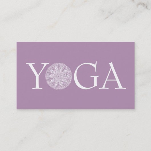 Elegant Yoga Instructor Card | Mandala Design Visitenkarte (Vorderseite)