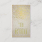 Elegant YOGA Instructor Floral Mandala & OM Symbol Visitenkarte (Vorderseite)