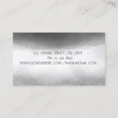 Elegant Yoga Instructor Lotus Moon Sun Silver Visitenkarte (Rückseite)