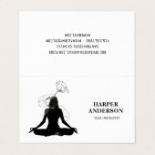 Elegant Yoga Instructor | Minimal floral Visitenkarten (Außenseite Aufgefaltet)