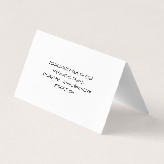 Elegant Yoga Instructor | Minimal floral Visitenkarten (Rückseite)