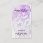 Elegant Yoga Instructor Om Symbol Visitenkarte (Rückseite)