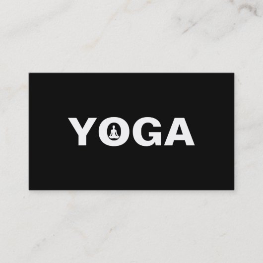 Elegant Yoga Instructor Visitenkarte (Vorderseite)